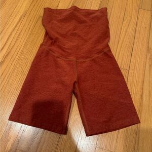 Beyond the Bump burnt orange maternity Bike Shorts